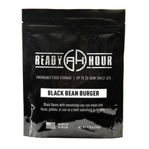 Black Bean Burger Emergency Survival Food Pouch Meal 25 Year Life 6 Servings - £11.61 GBP