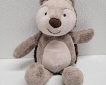 Carters Baby Badger Gray Brown Hedgehog Stuffed Plush Soft Toy 9&quot; - $64.25