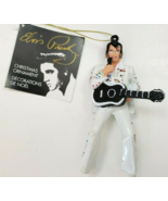 Kurt  Adler Elvis Presley with Guitar white Resin Christmas Ornament - £11.79 GBP