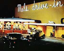 American Graffiti 8X10 Photo Classic Mel&#39;s DRIVE-IN Diner Vintage Hot Rod Cars - £7.67 GBP