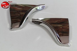 1960 Chevy Impala Rear Fender Skirt Trim Stainless Steel Scuff Pads Pair New - £24.91 GBP