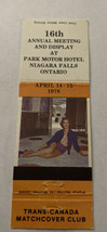 Matchbook Cover Matchcover Girly Girlie Pinup 1978 Trans Canada Club - $2.38