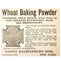 Kalbfleisch Wheat Powder 1885 Victorian Advertisement New Orleans Expo A... - $14.10 CAD