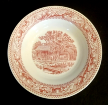 Royal Memory Lane Pink Horse Barn Homestead Acorn Rim Coupe Soup Bowl VT... - $281.54 MXN