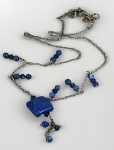 VTG Native American Lapis Lazuli Faceted Bead &amp; Pendant Sterling Silver ... - €74,35 EUR
