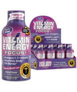 Vitamin Energy® Focus+ Berry &#39;Clinically Proven&#39; Energy Shots (12pk) - £23.39 GBP