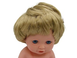Doll Wig Classic Short Bob Cut Style Ash Blonde Hair Wigs Diameter Size 12&quot; New - £7.89 GBP