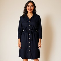 J. Jolie Navy Button-Down Shirt Dress – Size Medium - $24.75