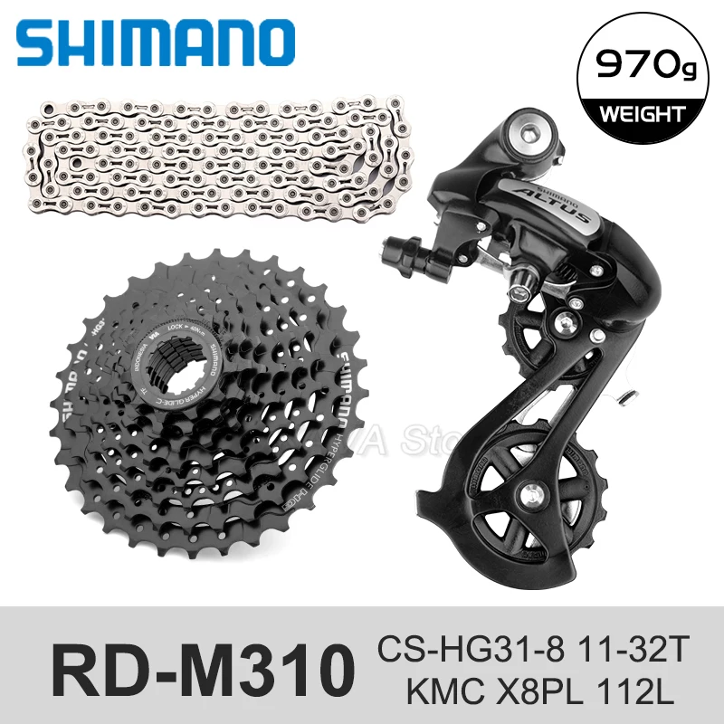 Shimano Altus RD-M310 8 Speed Groupset HG31 8S K7 32T 34T MTB Spet Mountain Bike - £174.86 GBP