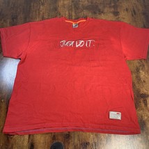 Mens Used Vintage 2000&#39;S Y2K Nike Center Check Just Do It Red Shirt Size Xxl - £23.65 GBP