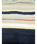 Pottery Barn Teen Wyatt Stripe Comforter Full Queen F/Q  blue orange yellow - €160,75 EUR