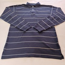 Puritan Men&#39;s Blue &amp; White Stripes Cotton Blend Short Sleeve Polo Shirt ... - $229.39 MXN