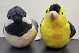 Wild Republic Plush Chirping Birds: Black-Capped Chickadee &amp; American Goldfinch - £14.67 GBP