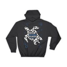 Eco Stop Ocean Plastic Pollution : Gift Hoodie Kraft Paper Turtle Recycle Nature - £28.46 GBP