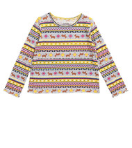 Nwt Harper Canyon Kids&#39; Printed Long Sleeve T-shirt In Grey Lt Heather Size 5 - £3.24 GBP