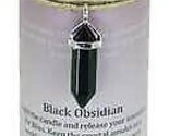 Bliss Pillar Candle With Black Obsidian Pendant - £27.44 GBP