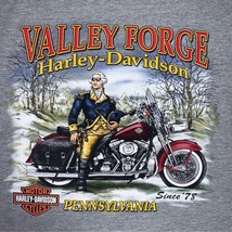 Harley Davidson Motorcycle Top Men XL Road Runner George Washington T-Shirt Gray - £33.34 GBP