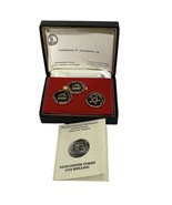 Vintage 1970's Gloucester Token 1714 Shilling Cuff Links & Tie Clip Set Virginia - $109.91 CAD