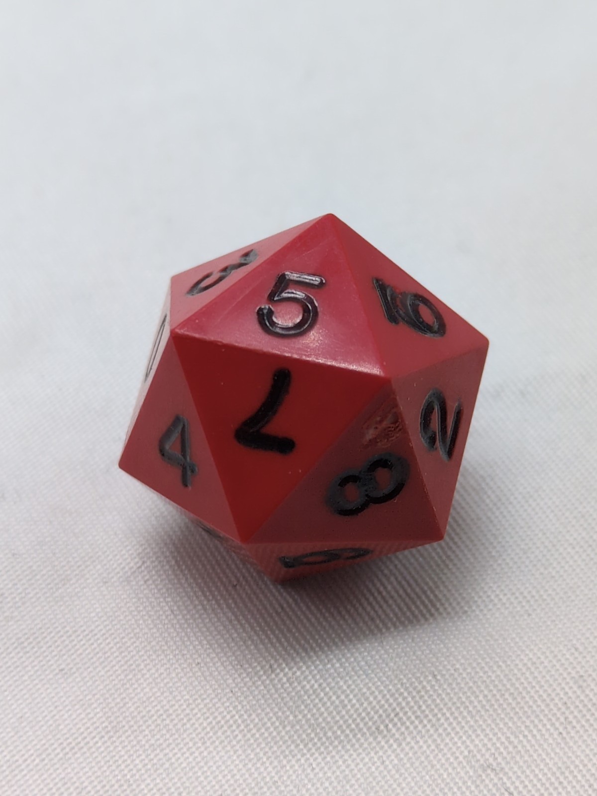 1980s Gamescience Red/Black D20 Dice Numbers 1-0 - $19.79