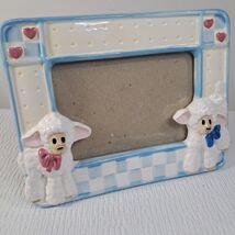 Daisy Kingdom picture frame sheep lamb ceramic baby photo TerraGrafics V... - $481.21 MXN