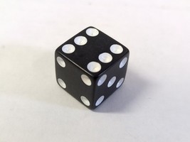 Classic D6 Black Dice With White Pips 16mm Board Game Dice - €1,27 EUR