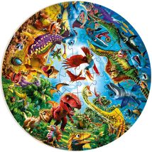 QUOKKA Round Floor Puzzles Dino for Kids Ages 2-8, 48 Pieces Floor Puzzl... - £13.69 GBP