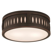 Livex Lighting 65507-67 Vista 2 Light Ceiling Mount, Olde Bronze - $264.99