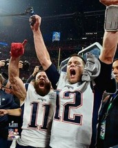 New England Patriots Tom Brady &amp; Julian Edelman Super Bowl LIII Photo  P... - $14.95+