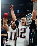 New England Patriots Tom Brady &amp; Julian Edelman Super Bowl LIII Photo  P... - $14.95+