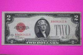 Key Note 1928 B $2 Two Dollars United States Red Seal Guaranteed Genuine 64 - $3,790.72 MXN