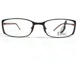 Christian Dior CD 3600/N Eyeglasses Frames Brown Red Rectangular 53-18-135 - £97.30 GBP