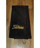 Titleist Embroidered Golf Towel 16x26 Black - £13.55 GBP