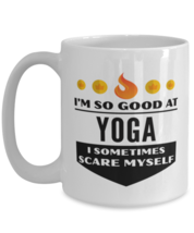 Funny Coffee Mug for Yoga Sports Fans - 15 oz Tea Cup For Friends Office  - £11.98 GBP