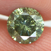 Round Shape Diamond Fancy Green Color 0.80 Carat I1 Loose Certified Enhanced - £237.26 GBP