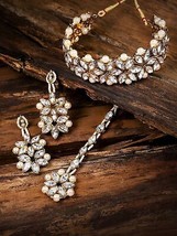 Traditionelles, mit Steinen besetztes Perlen-Schmuckset, Halskette,... - $63.70