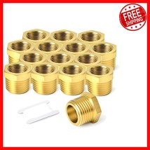 Rust-Proof 10PCS Brass Threaded Reducer - 1/2&quot; NPT to 1/4&quot; NPT Adapter Set - $573.57 MXN