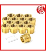 Rust-Proof 10PCS Brass Threaded Reducer - 1/2&quot; NPT to 1/4&quot; NPT Adapter Set - $573.57 MXN