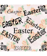 Easter Words-Digital ClipArt-Gift Tag-Notebook-Scrapbook-banner-backgrou... - $37.30 MXN