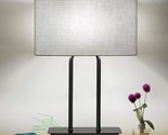 Bedside Touch Control Table Lamp With Dual Usb Charging Ports 1 Ac Outle... - $54.99