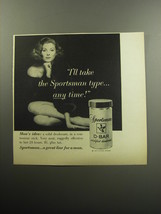 1957 Sportsman D-Bar Deodorant Advertisement - I&#39;ll take the Sportsman type - £14.46 GBP
