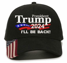 Donald Trump 2024 Hat - President Donald Trump I&#39;ll be back USA300 STYLE... - £19.13 GBP
