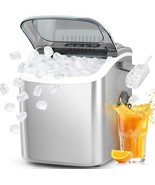 Portable Ice Maker with Handle, 26lbs/Day, Fast 6-Min Ice Cubes, Grey - $1,366.21 MXN