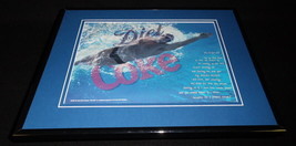 1998 Diet Coke / Swimming ORIGINAL Framed 11x14 Vintage Advertisement - $34.64