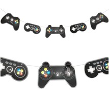 Level Up Video Game Controller Light-Up Banner Garland Gamer Birthday Pa... - $13.49