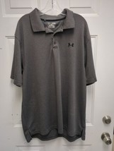 Under Armour Loose Heat Gear Gray Polo XL - $14.84