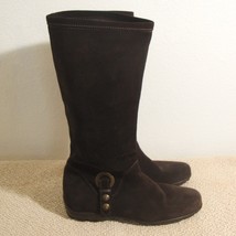 Luzzy Italy Suede Boots Brown New Soft Boho Low Pull On It 39 Us 9 - £64.86 GBP
