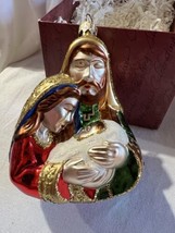 Hallmark Keepsake The Holy Family Crown Reflections Blown Glass Ornament 1999 - £19.86 GBP