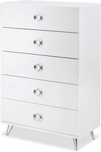 Acme Furniture Elms Chest In White And Chrome, One Size - $293.99