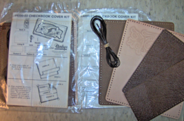 2 Vintage Checkbook Cover Kits by Tandy Leather Company 1 open 1 sealed ... - $975.65 MXN