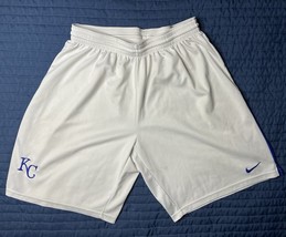 Nike Dri Fit Kansas City Royals Shorts Men’s XL White Athletic Pockets S... - $559.19 MXN